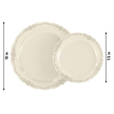 Ivory Victorian Design Plates | Combo Pack 40/40